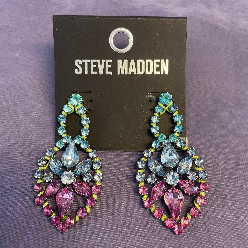 Steve Madden Sparkly Pierced Earrings